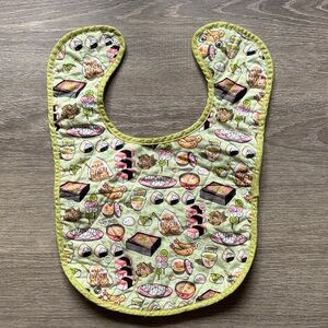 Green Patterned Kids Bib